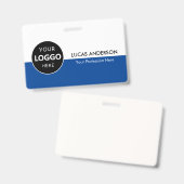 会社カスタムロゴID従業員スタッフのミニマリスト バッジ (表裏)