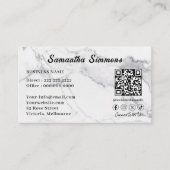 会社カスタムロゴQRコード従業員のシンプルトレンディー 名刺 (正面)