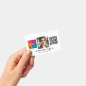 会社カスタムロゴQRコード従業員の写真はこちら バッジ (手持ち)
