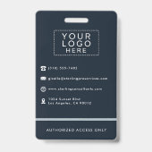 会社カスタム名タグの写真IDロゴ バッジ (裏面)