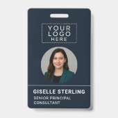 会社カスタム名タグの写真IDロゴ バッジ (正面)