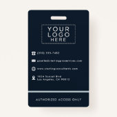 会社カスタム名タグの写真IDロゴ バッジ (裏面)