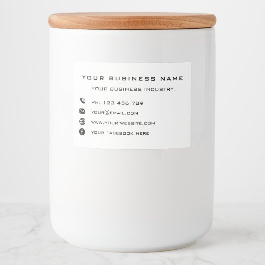 会社カスタム名ラベル情報 フードラベル (正面)