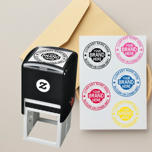 会社カスタム名付きビジネスのロゴ セルフインキングスタンプ