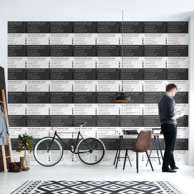 会社カスタム名住所情報ビジネス 壁紙 (リビング)