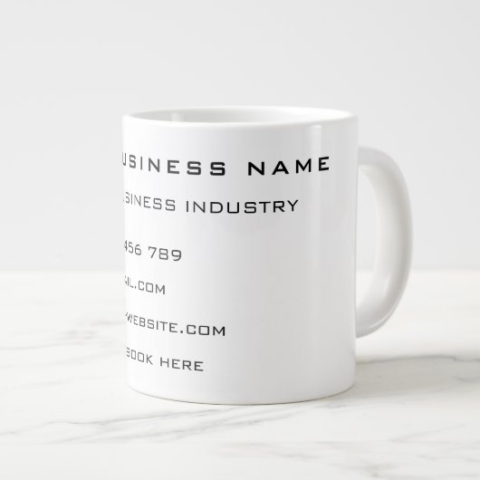 会社カスタム名情報ビジネスコーヒーマグ ジャンボコーヒーマグカップ (正面右)
