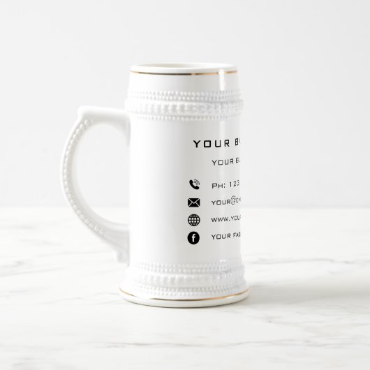 会社カスタム名情報ビジネスビアスタイン ビールジョッキ (左)