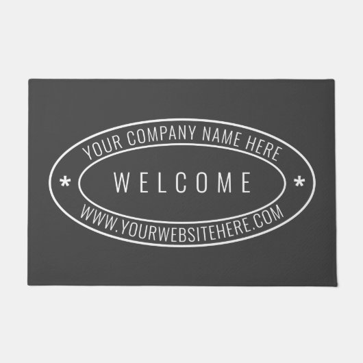 会社カスタム名情報ビジネス形式 ドアマット (正面)