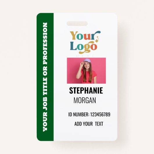 会社カスタム従業員ID写真 バッジ (正面)