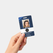 会社カスタム従業員id、フォトロゴバーコード バッジ (手持ち)