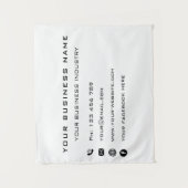 会社カスタム情報文字あなたのビジネスのタペストリー タペストリー (正面)