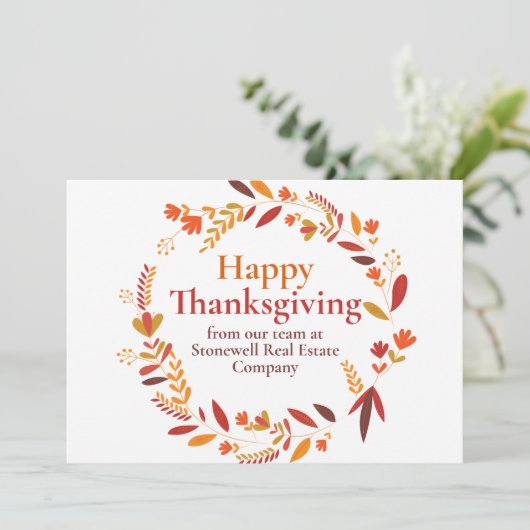 会社カスタム感謝美しい紅葉 カード (スタンド正面)