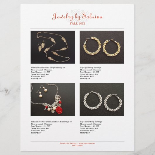 会社カタログ8製品販売ラインシートテンプレート チラシ (正面)