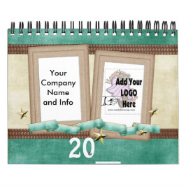 会社カレンダー各ページにロゴを追加 カレンダー