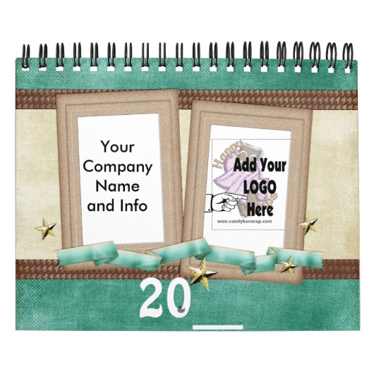 会社カレンダー各ページにロゴを追加 カレンダー (カバー)