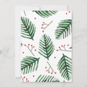 会社クリスマスパーティーエレガントエバーグリーン 招待状 (裏面)