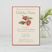 会社クリスマスパーティーエレガントヴィンテージ招待状 招待状 (スタンド正面)