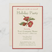 会社クリスマスパーティーエレガントヴィンテージ招待状 招待状 (正面/裏面)