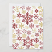 会社クリスマスパーティーエレガント雪 招待状 (裏面)