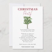 会社クリスマスパーティートロピカルパームツリー 招待状 (正面)