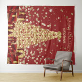 会社クリスマスパーティーフォトブースの背景 タペストリー (インサイチュ(横))