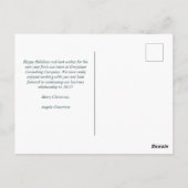 会社クリスマスポインセチアカスタムフローラホリデイ ポストカード (裏面)