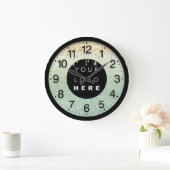 会社グリッターMetalic赤面ドライブロゴ ラージ壁時計 (ホーム)