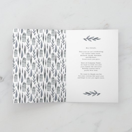 会社コンテンポラリー写真のクリすてきスマス  カード (内部)