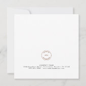 会社コンテンポラリー写真ビジネスホリデースクエア シーズンカード (裏面)