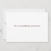 会社サンクスギビングシック紅葉カスタム カード (裏面)