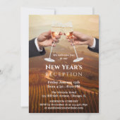 会社シャンパンニューイヤーズオープンハウス披露宴 招待状 (正面)