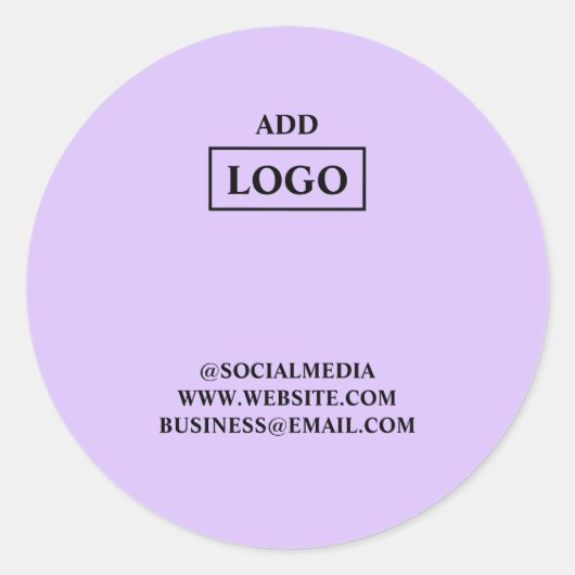 会社シンプルエレガントのカスタムソーシャルロゴ ラウンドシール (正面)