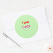 会社シンプルエレガントのカスタムソーシャルcのロゴ ラウンドシール (封筒)