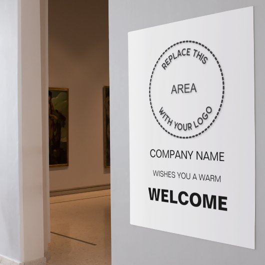 会社シンプルロゴの色へようこそ ポスター