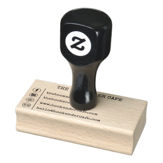 会社シンプル名刺ソーシャルメディア ラバースタンプ (スタンプ)