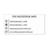 会社シンプル名刺ソーシャルメディア ラバースタンプ (インプリント)