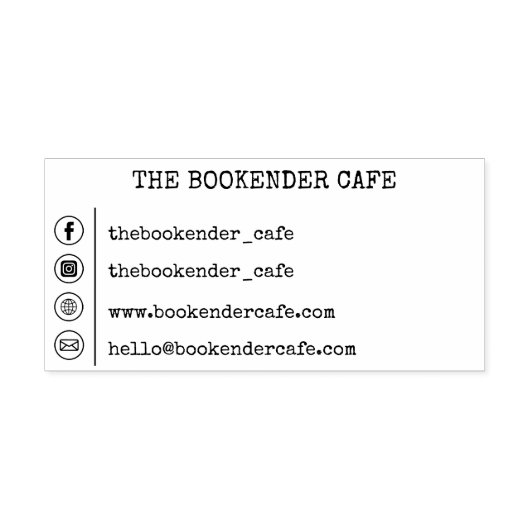 会社シンプル名刺ソーシャルメディア ラバースタンプ (インプリント)