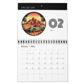 会社スタイリッシュのミニマル壁カレンダー カレンダー (2月 2026)