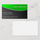 会社スタイリッシュの名刺（緑と灰色） 名刺 (正面/裏面)