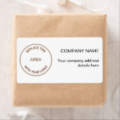 会社スタイリッシュロゴの差出人住所 ラベル (インサイチュ)