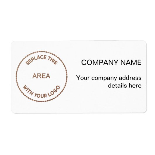会社スタイリッシュロゴの差出人住所 ラベル (正面)