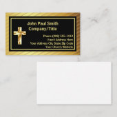 会社タイトルクラス金ゴールドクロスアンドブラック 名刺 (正面/裏面)