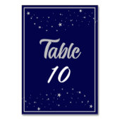 会社チャリティガライベントエレガントシルバーブルー テーブルナンバー (正面)