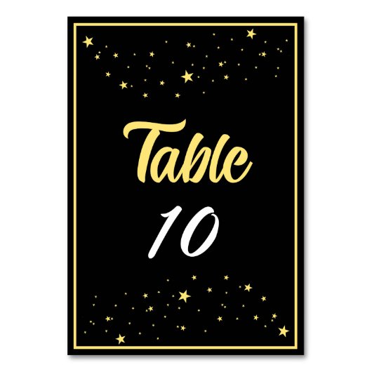 会社チャリティガラボールイベントエレガント金ゴールドブラック テーブルナンバー (裏面)
