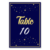 会社チャリティガラボールイベントエレガント金ゴールドブルー テーブルナンバー (正面)