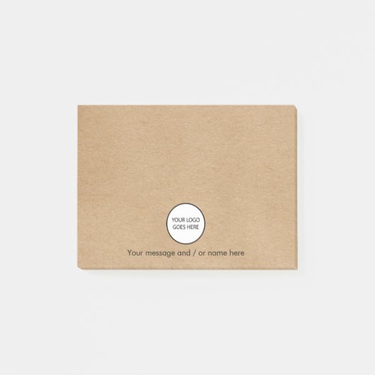 会社パーソナライズされたのビジネスロ素朴ゴ ポストイット (正面)