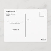 会社パーソナライズされたの写真コラージュありがとう ポストカード (裏面)