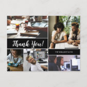 会社パーソナライズされたの写真コラージュありがとう ポストカード (正面)