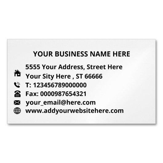 会社パーソナライズされたの名刺マグネット マグネット名刺 (正面)