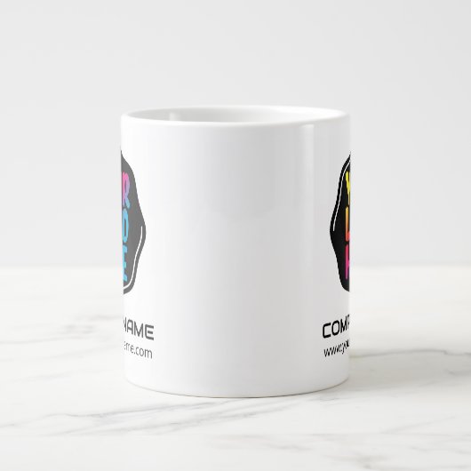 会社パーソナライズされたの販促ロゴ ジャンボコーヒーマグカップ (正面)